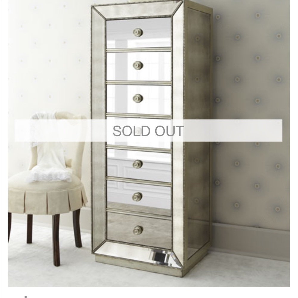 Horchow/zgallerie mirrored lingerie chest